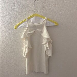 Elegant Cream Ruffle Blouse